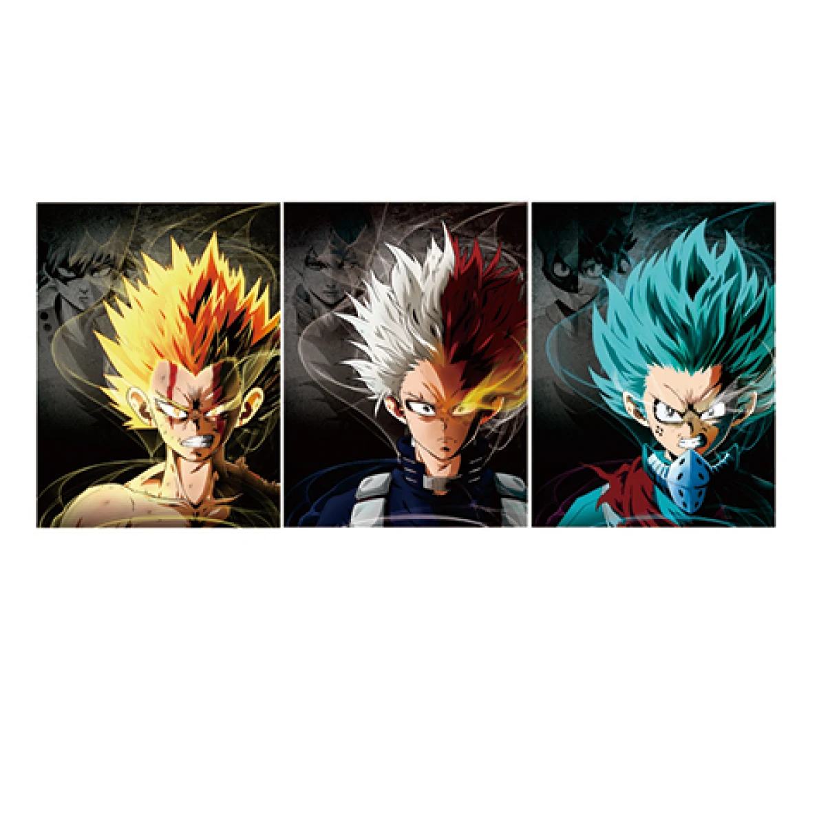 Newest Design Anime My Hero Academia 3D Lenticular Posters 3 Characters Changing Pictures Manga 3D Flip Poster Wall Decor