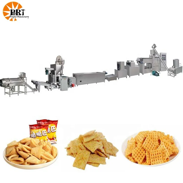3d pellet snack food making machine production line extruder 2d 3d snacks pellet chips processing plant