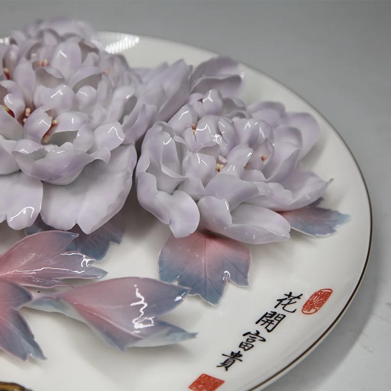 Prezzie 3D DIY handmade Japandi Environment protection porcelain ornaments ceramic craft flower plate for gift