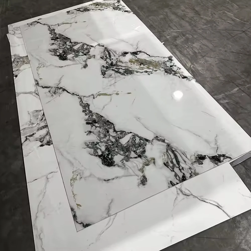 Multiple Style HD Marble Texture SPC Stone Plastic Composite Marble Wall Panel & Board / PVC UV Marble Sheet