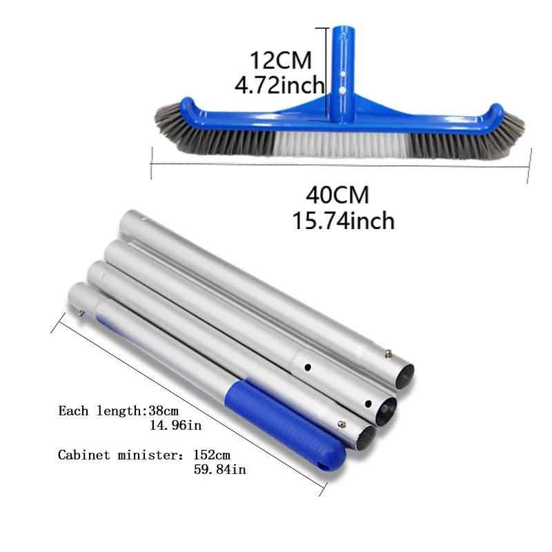 Best Vinyl Liner Pool Brush Quality Assurance Leaf Skimmer with Wheels and Brushes for Pool