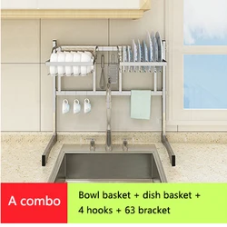 Kitchen Cutlery Holders Dish Drying Rack Over Sink Rack Stainless Steel Sink Drain Rack