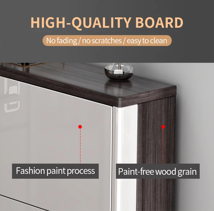 Manufacturers price high glossy hidden classic tipping bucket shoe storage cabinet for doorway shoe racks