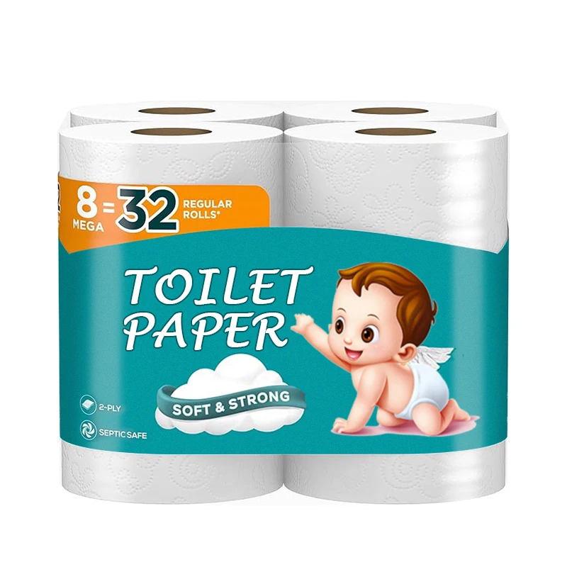 Custom Printed Embossed Bathroom Roll Cheap Popular Color Toilet Tissue Paper