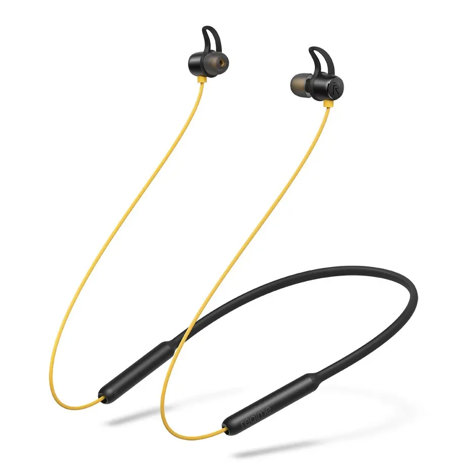 realme Buds wireless RMA108 Yellow Real Bass Unwired Magnetic Connection | Flexible Neckband | 12H Playback