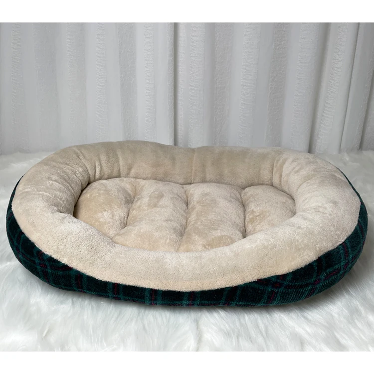 2317 Oval well supported orthopedic shredded foam dog bed