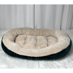 2317 Oval well supported orthopedic shredded foam dog bed