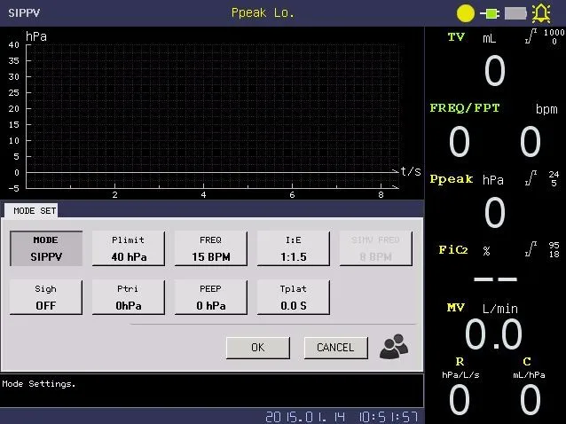 Hospital Medical Emergency CPAP Portable ICU Neonate Respiratory Treatment Breathing Ventilator