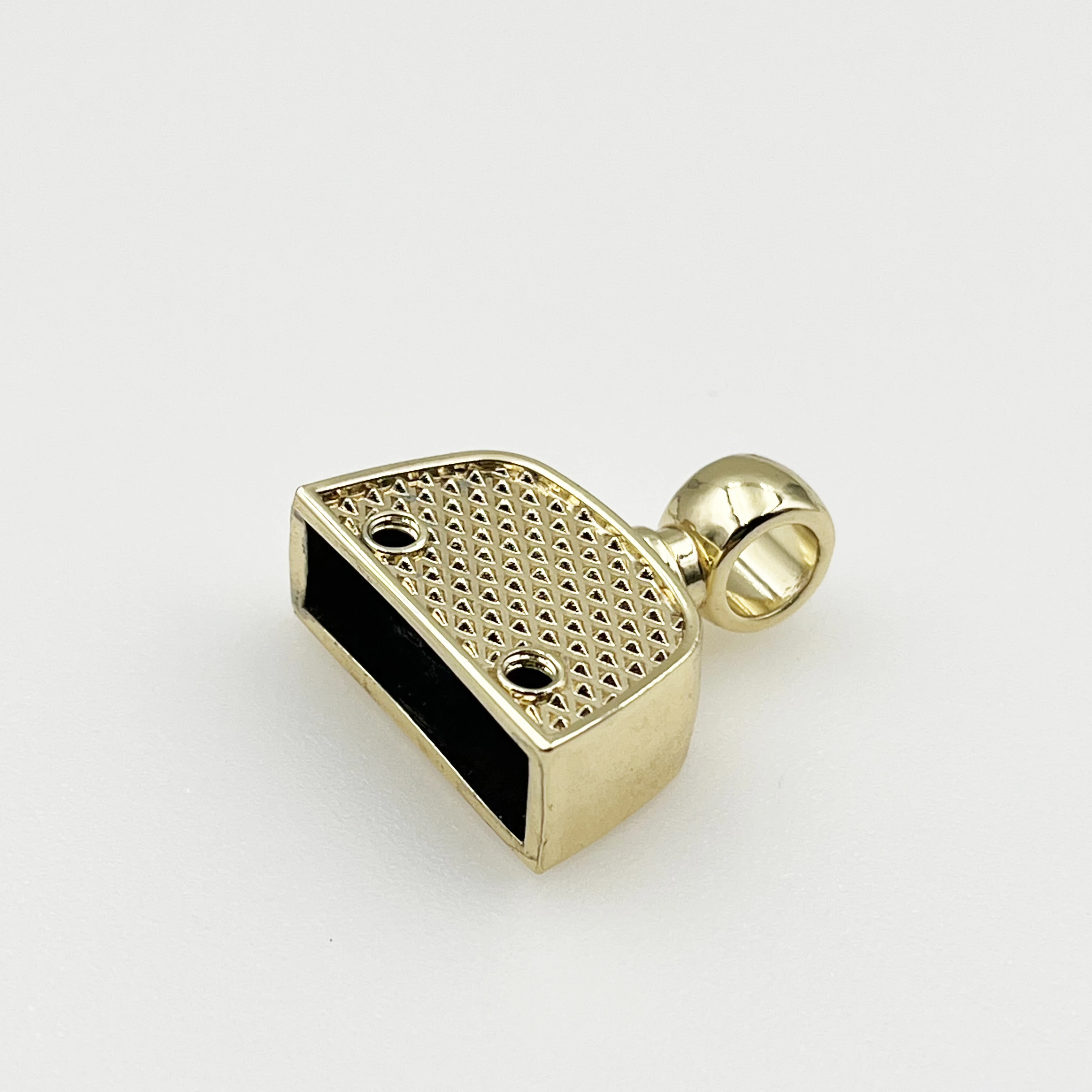 Lingzhen Zinc Alloy Electroplated Car Key chain Pendant Accessories Leather Key chain Hardware Wholesale DIY D Horseshoe Buckle