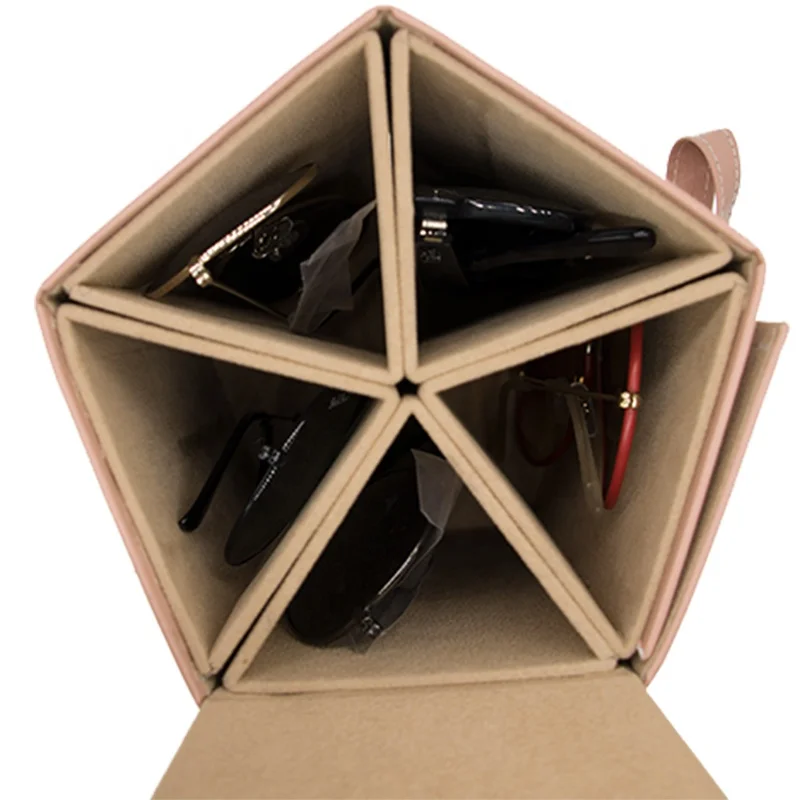 
leather multiple glasses storage case multiple glasses case slot hard storage box multiple glasses case 