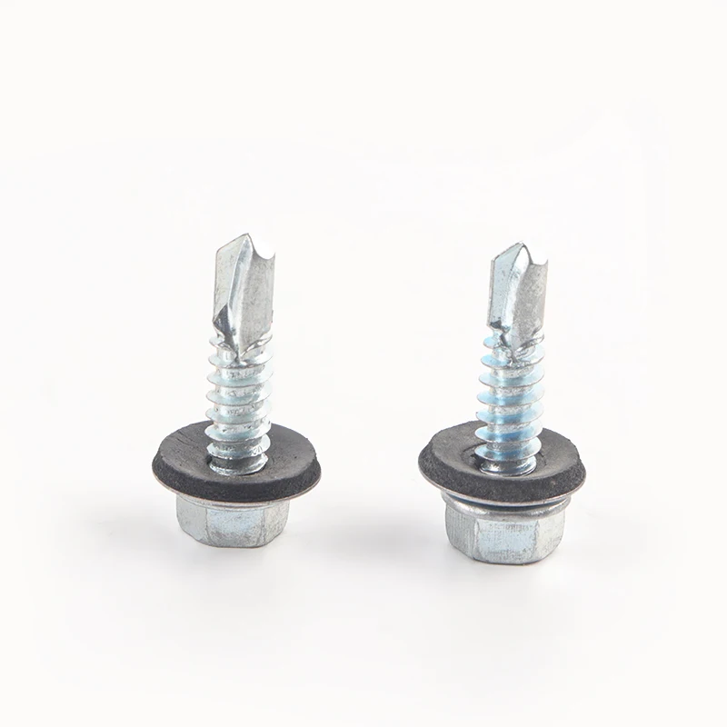 Galvanised Metal Hexagon Head Tek Wood Stainless Steel Hex Self Drilling tapping Screw With epdm Washers Roofing Screw