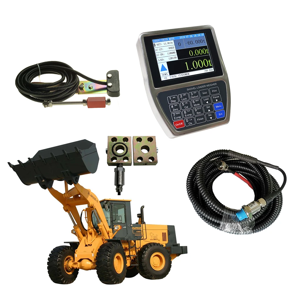 High Accuracy Shovel Loader Weight Scales, Front End Wheel Loader Weighing Scales With Printer and Oil Pressure Sensor
