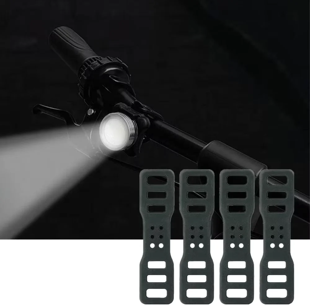 Bicycle Silicone Band Bike Mount Bike Light Strap for Flashlights Cell Phones Speaker Lights Holder Bicycle Handlebar