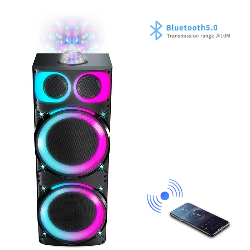 5.0 speaker home theatre system wireless speaker sound system portable outdoor subwoofer led stereo dj usb hifi
