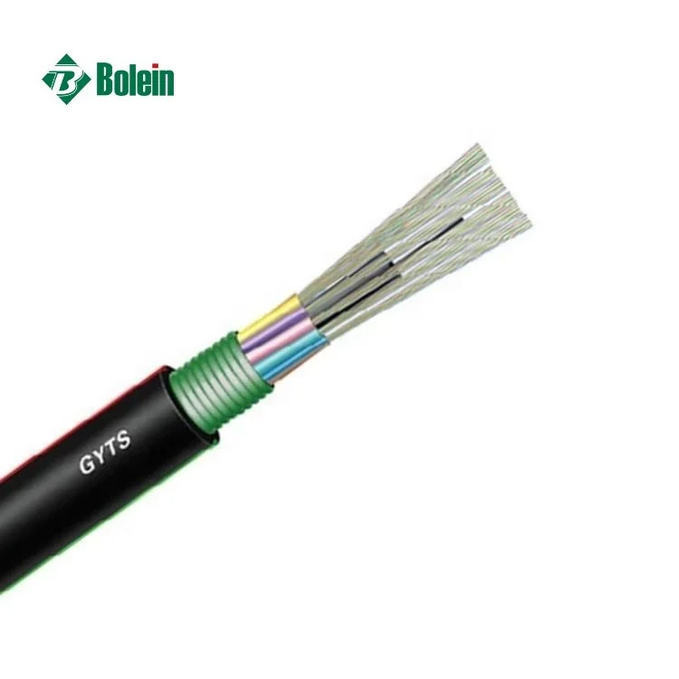 GYTS-12B1 Layer Twisted Armored 12 Core Single Mode Outdoor Pipe Duct Fiber Optical Cable