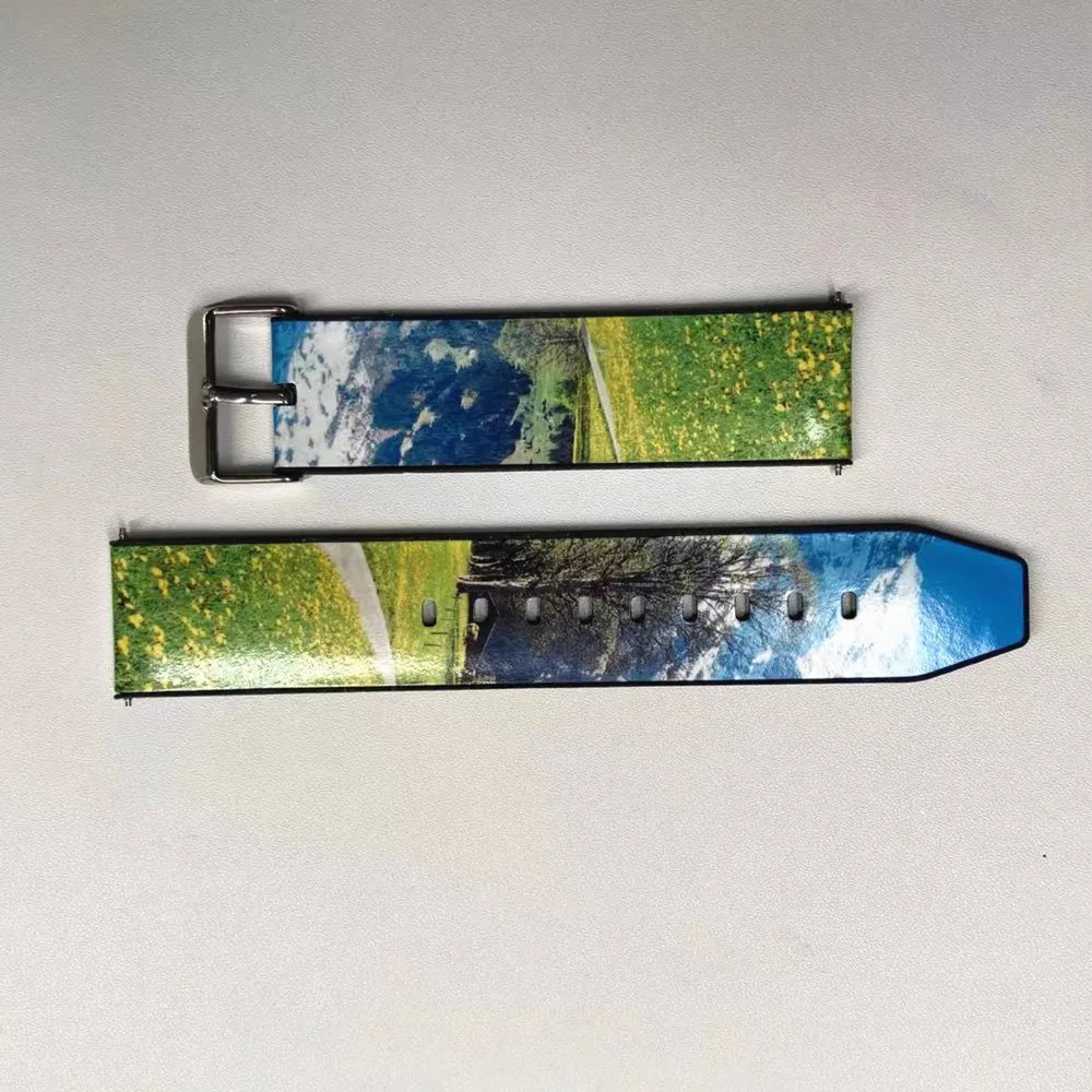 Best selling Custom Printed Soft Silicone elastic accessories Christmas Design Watch band for Apple