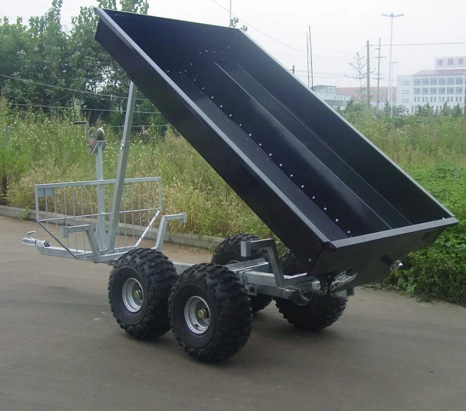 Factory Supply Foldable Tipping Tandem timber trailer TMT020