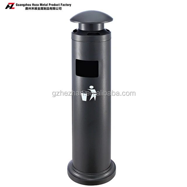 
Wall Mounted Ash Bin Stainless Steel Outside Outdoor Ashtray Cigarette Bin Silver Color Lockable Ashtray Stand 