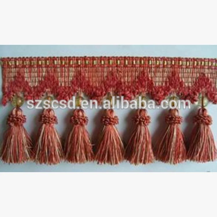 Excellent quality hot sale tassel curtain trim bullion fringe
