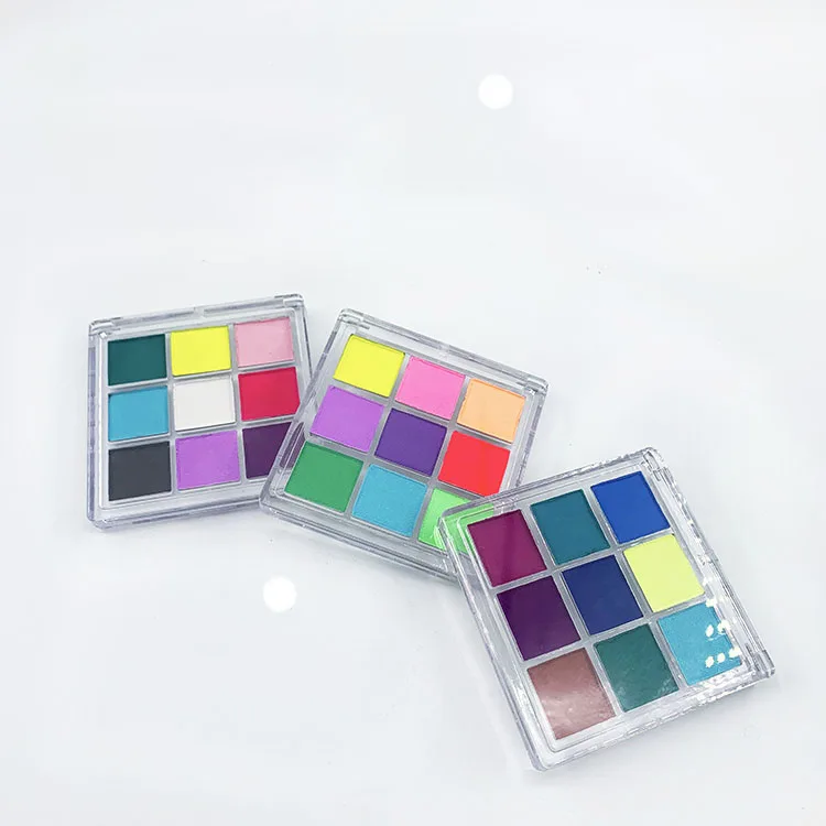 New trend makeup cake eye liner water activated palette pastel water based palette face halloween paint face paint makeup