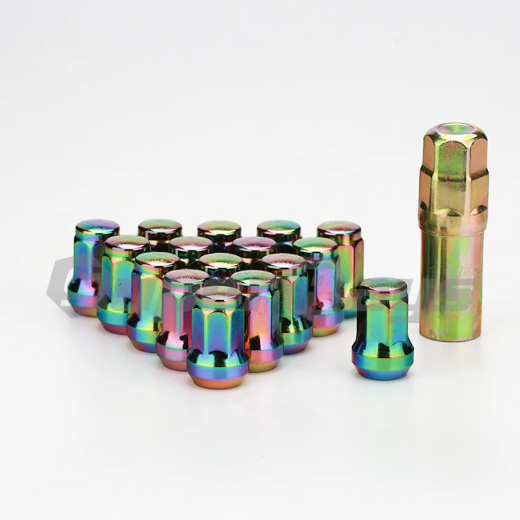 IRAYS N042 RAINBOW 16+1 M12x1.5 M12x1.25  High Performance Heptagon tuner Wheel Lug Nut Sets