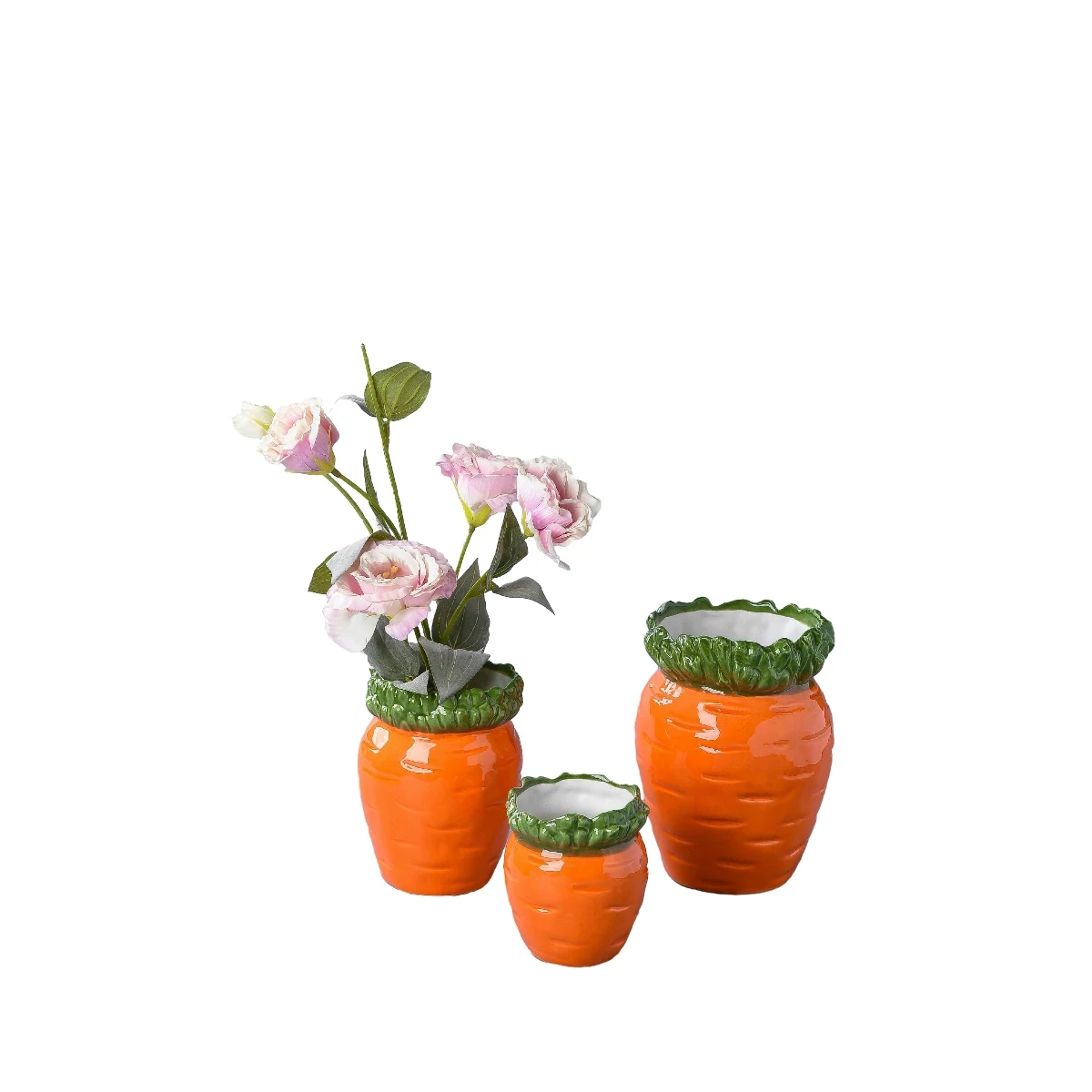 Custom Easter Decor Statue Jar Eggs Ornaments Ceramic Easter Bunny Rabbit Basket With Carrot