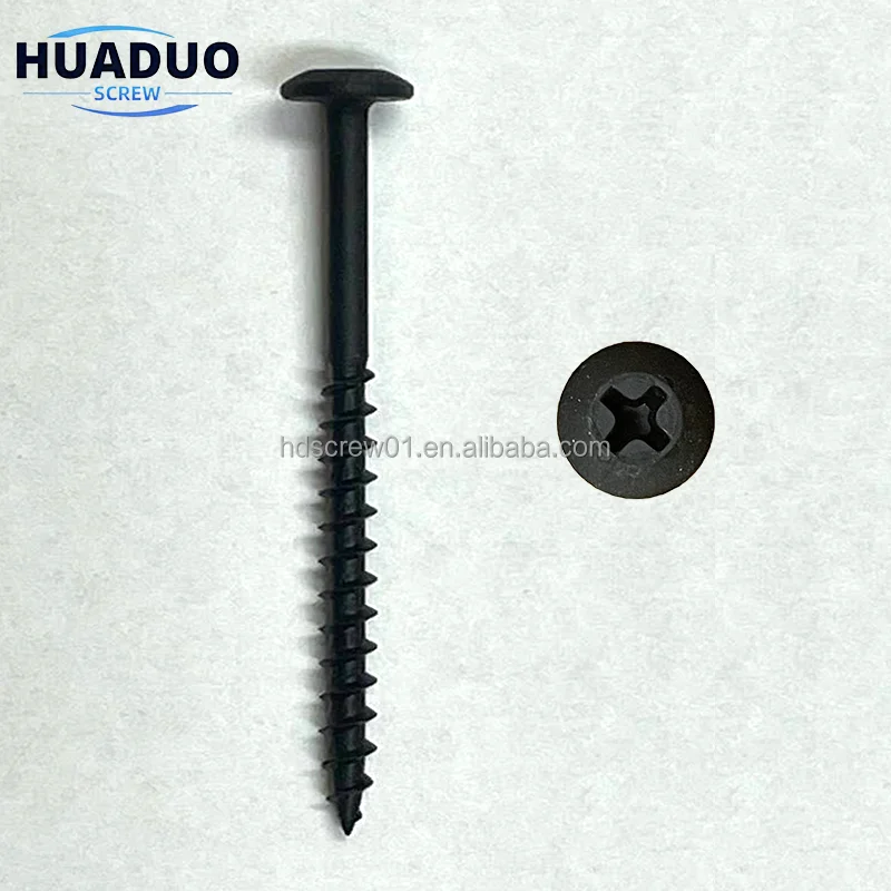 Black Stainless Steel Pocket Hole Self Tapping Screws From M10 Roofing Screws For Wood Inverted Edge Furniture Wood Screws
