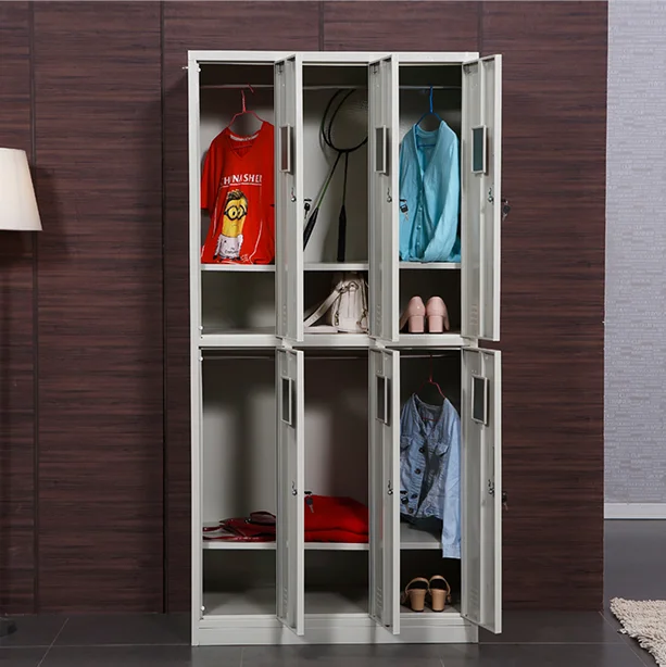 Office Metal Wardrobe Steel School Staff Swimming Pool 6 Door Locker for Changing Room