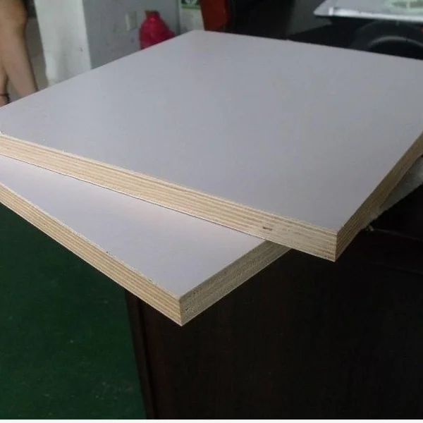 Finished uv gloss white laminated melamine marine plex 6x8 plywood 3/4 board for furniture