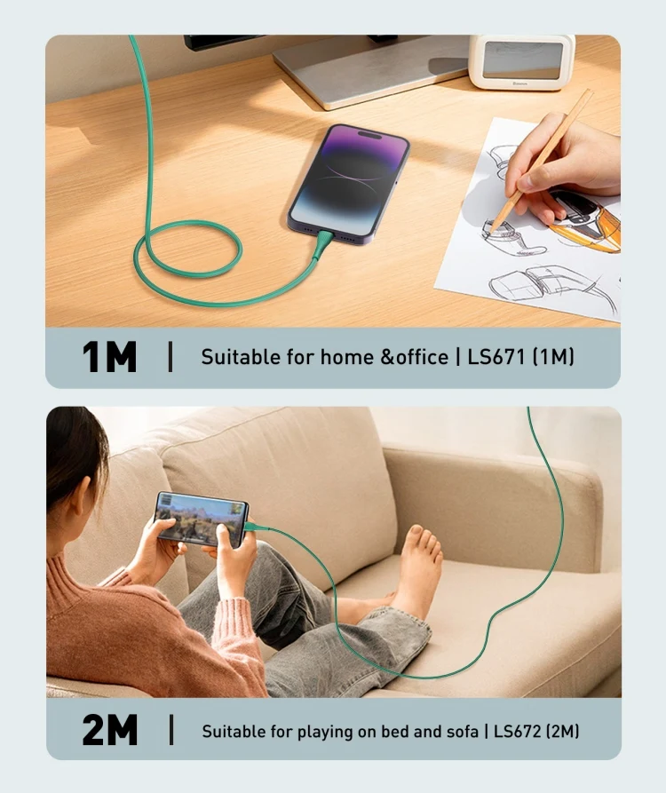 LDNIO LS672 Custom Logo Cargadores Para Celular Type-C De Datos For iphone Tipo C Usb Fast Charging Data Cables