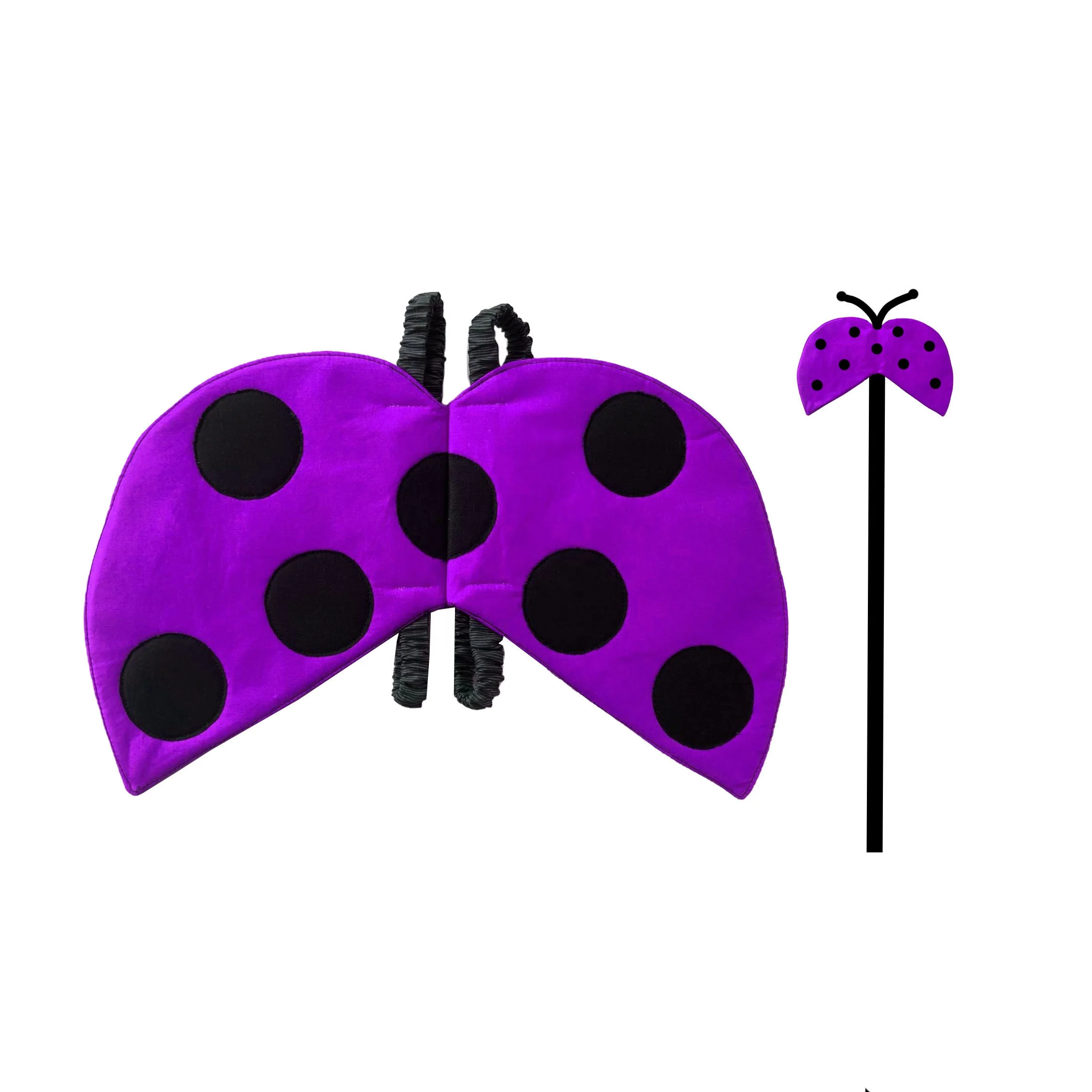 New Style Girls Halloween Ladybird Costume Ladybird Wings and Wand Stick Sets for Kid Girls Carnival Outfits