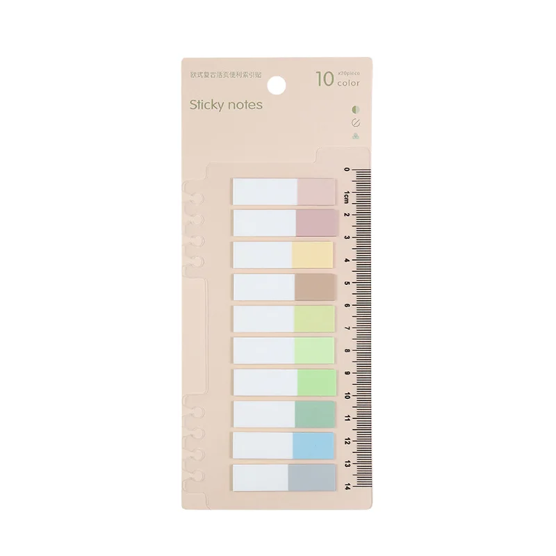 Low MOQ Transparent PET Memo Pads Waterproof Stickers Tag Divider Flag Notes Self Adhesive Note Pad 200 Pcs Index Card