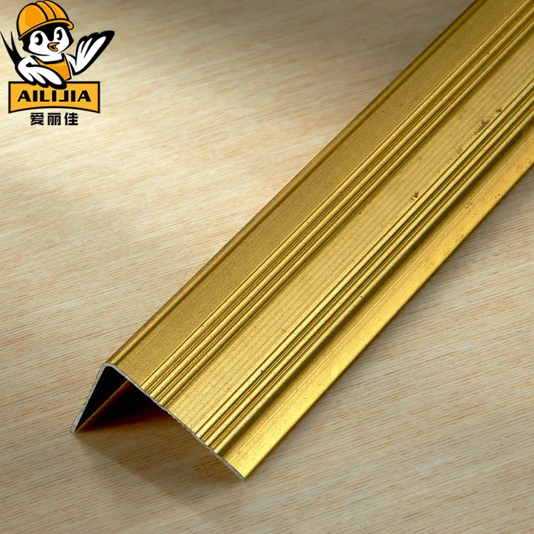 laminate floors wood grain metal anti-slip aluminium stair nosing with ceramic tile