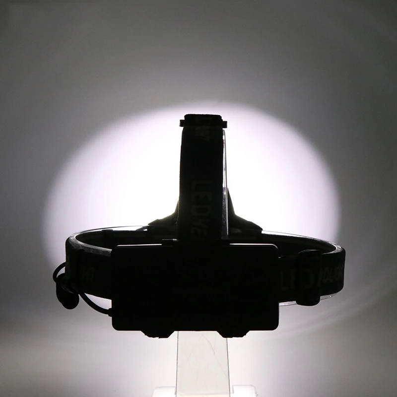 1COB+2T6+5XPE lamp beads usb rechargeable 8 led headlight 6 modes waterproof headlamp