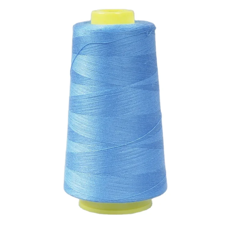 High Quality 40s/2 Polyester Sewing Thread 4000 Meters Blue color Suitable for Many Sewing Machines