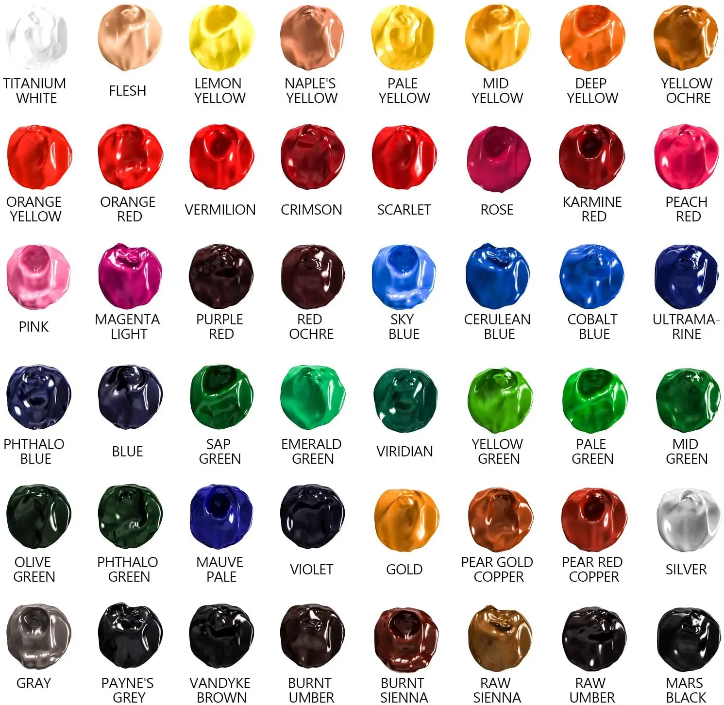 Acrylic paint Set Artist Grade 48 colours/tube (23 ml 0.77 oz) non-toxic non-fading rich paint painter