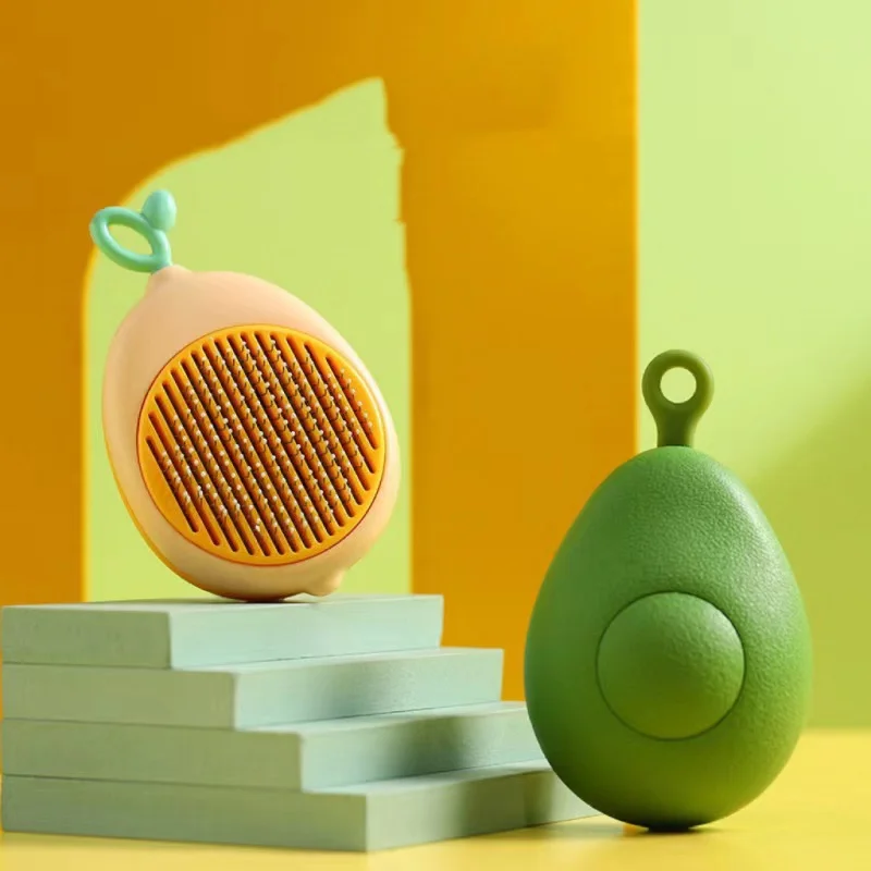 2024 Hot Selling Avocado Styling Cat Dog Beauty Cleaning Tool Pet Comb Sticky Brush