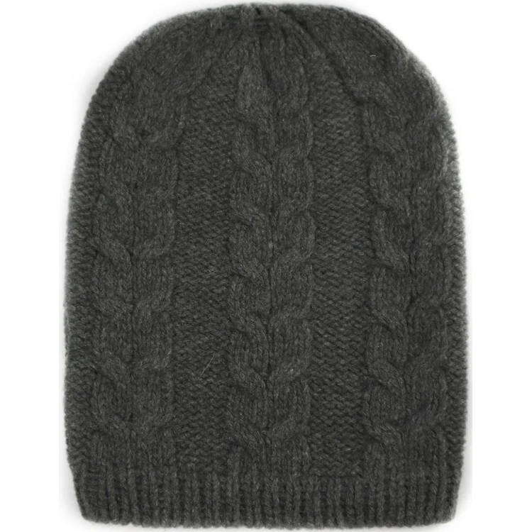 
Custom Logo Beanie Warm Unisex Slouch Cashmere Knit Winter Beanie Hat 
