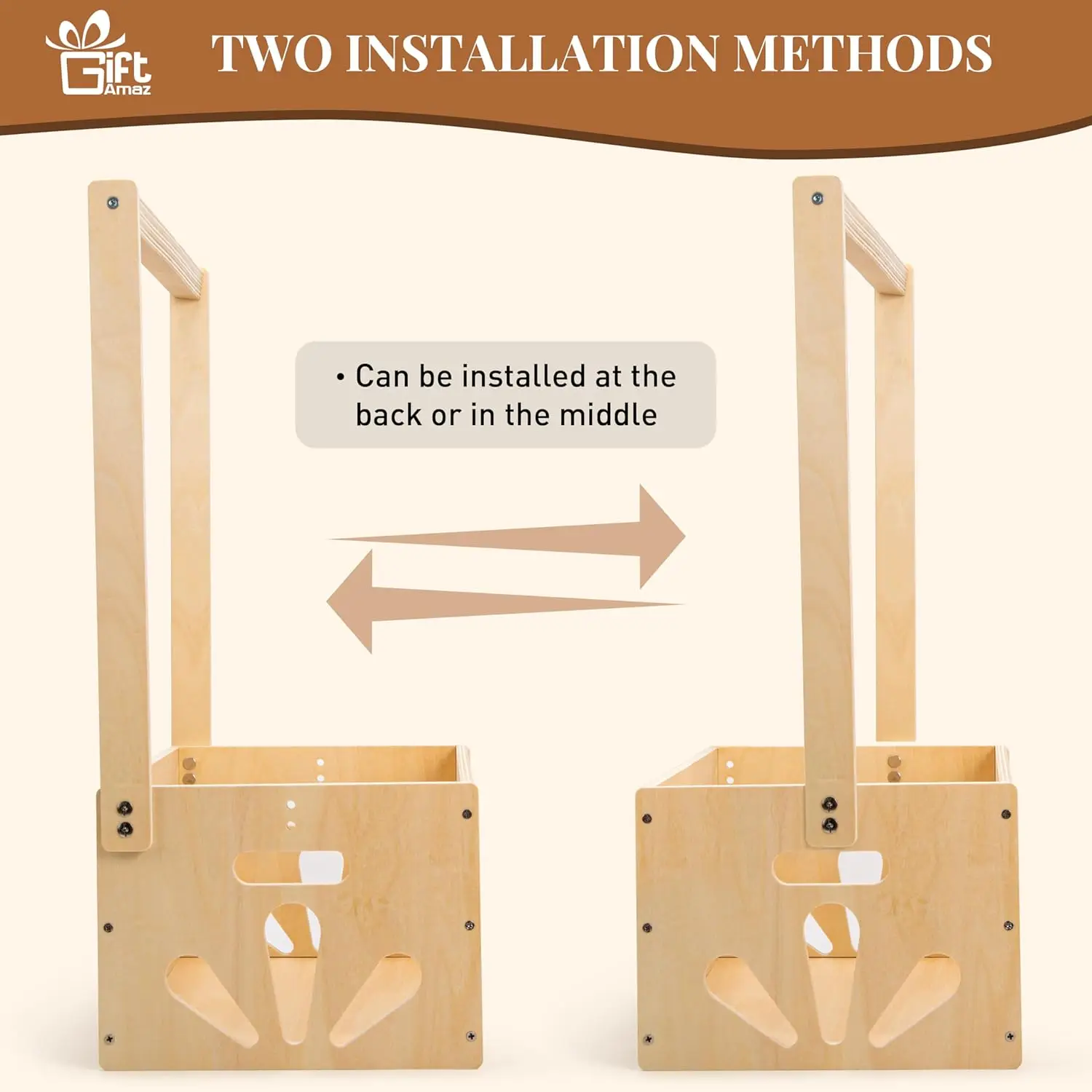 Wooden Nesting Crates with Handles Decorative wooden baby shower crate closet