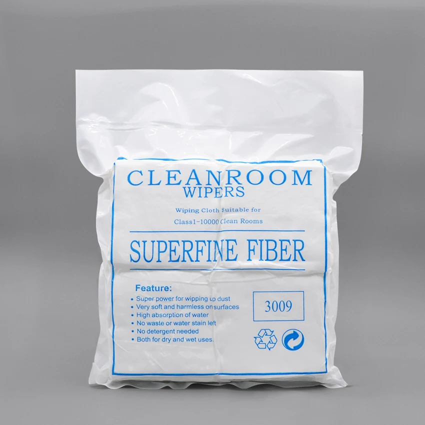 4 Inch Lint Free Cleanroom Polyester Wipers Microfiber 3009 Laser Edge Sealing Clean Room Wipes for lenses LCD LED Cleaning