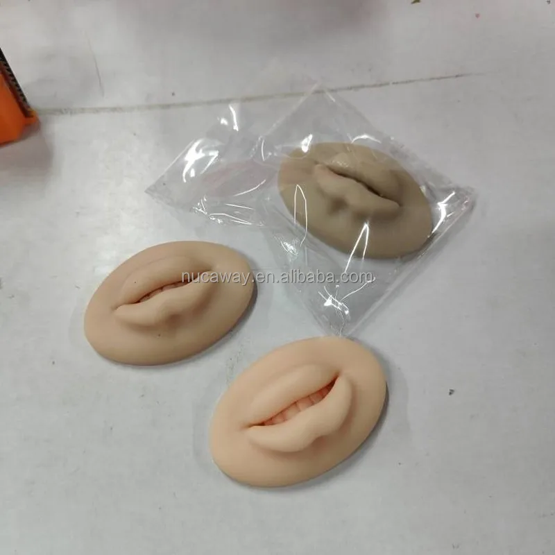 3D Open Mouth Silicone Lips Practice Skin  for Semi Permanent Makeup Tattoo Artists Lip PMU Microblading Practice Skin