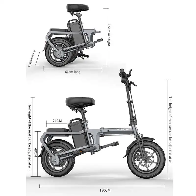 14inch Mini bike 400W electric scooter 48V15A fold electric bicycle  city e bike chainless electric bike