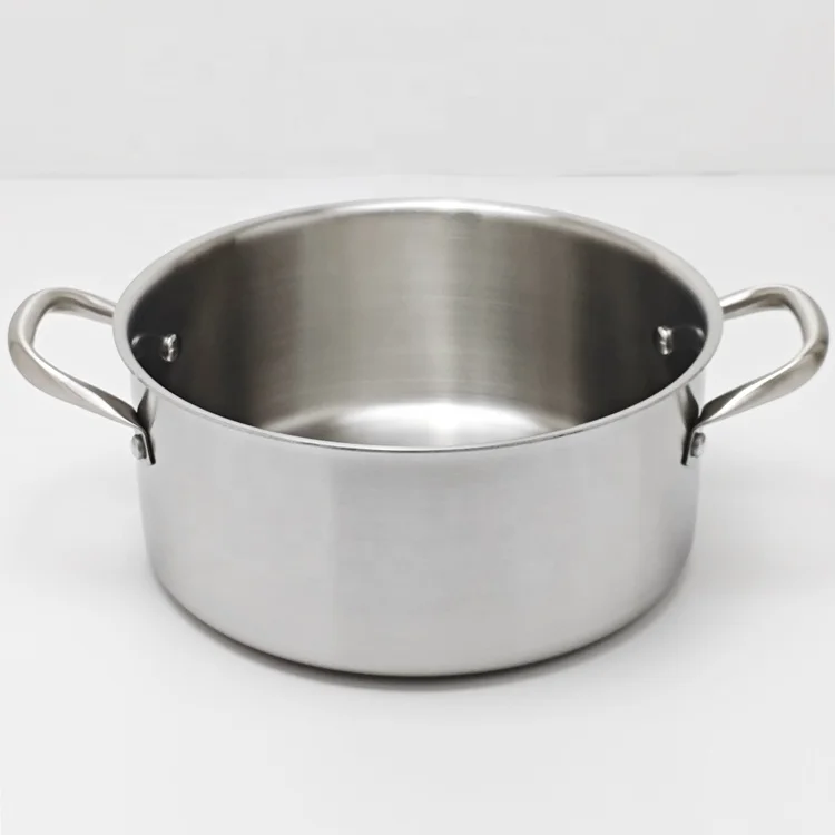 3Ply casseroles stainless steel 304 saucepan induction stockpot for Home Kitchen Cooking