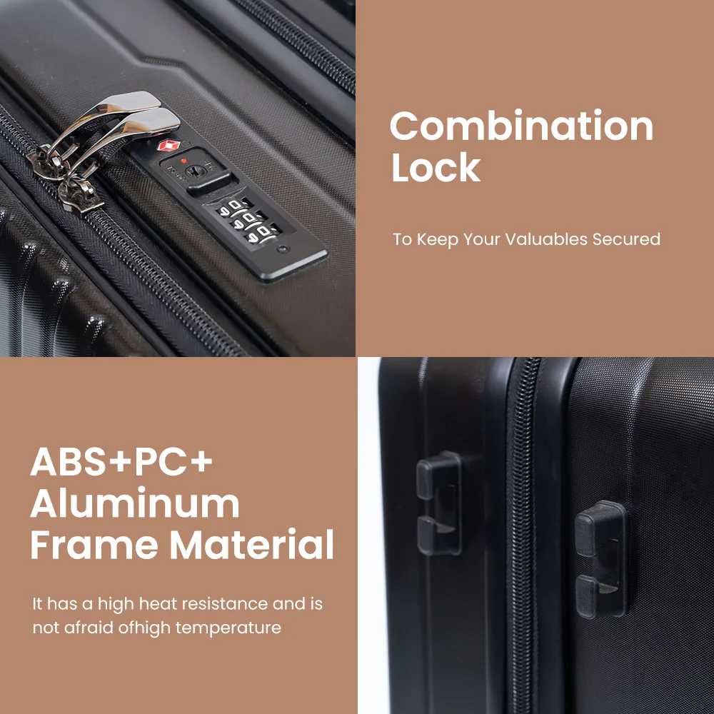 Best Selling Custom PC Aluminum Trolley Case Suitcase Business Luggage Front Open Pocket Luggage With Wheel