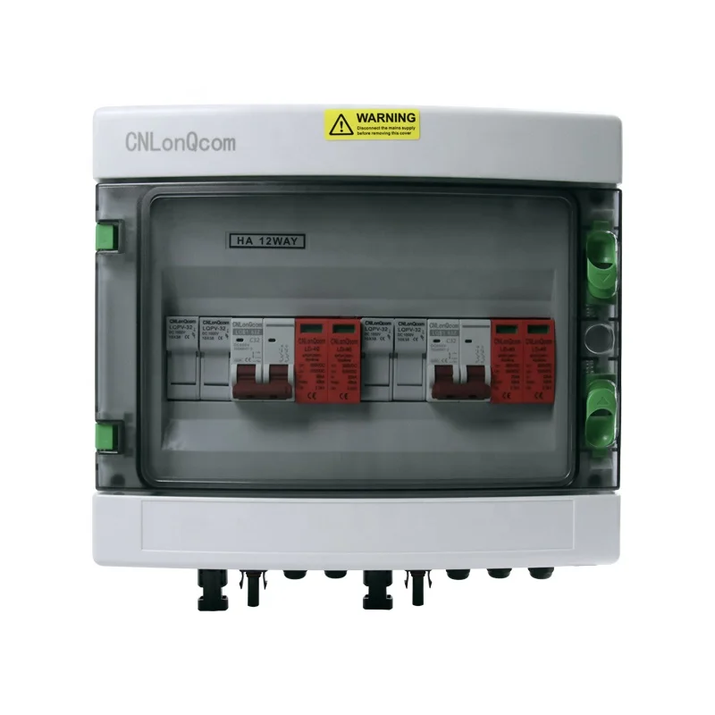 CNLonQcom 2-2 500V 32A 2 In 2 Out Plastic Solar IP65 Waterproof Box | Durable ABS Material 2 Strings Combiner Box