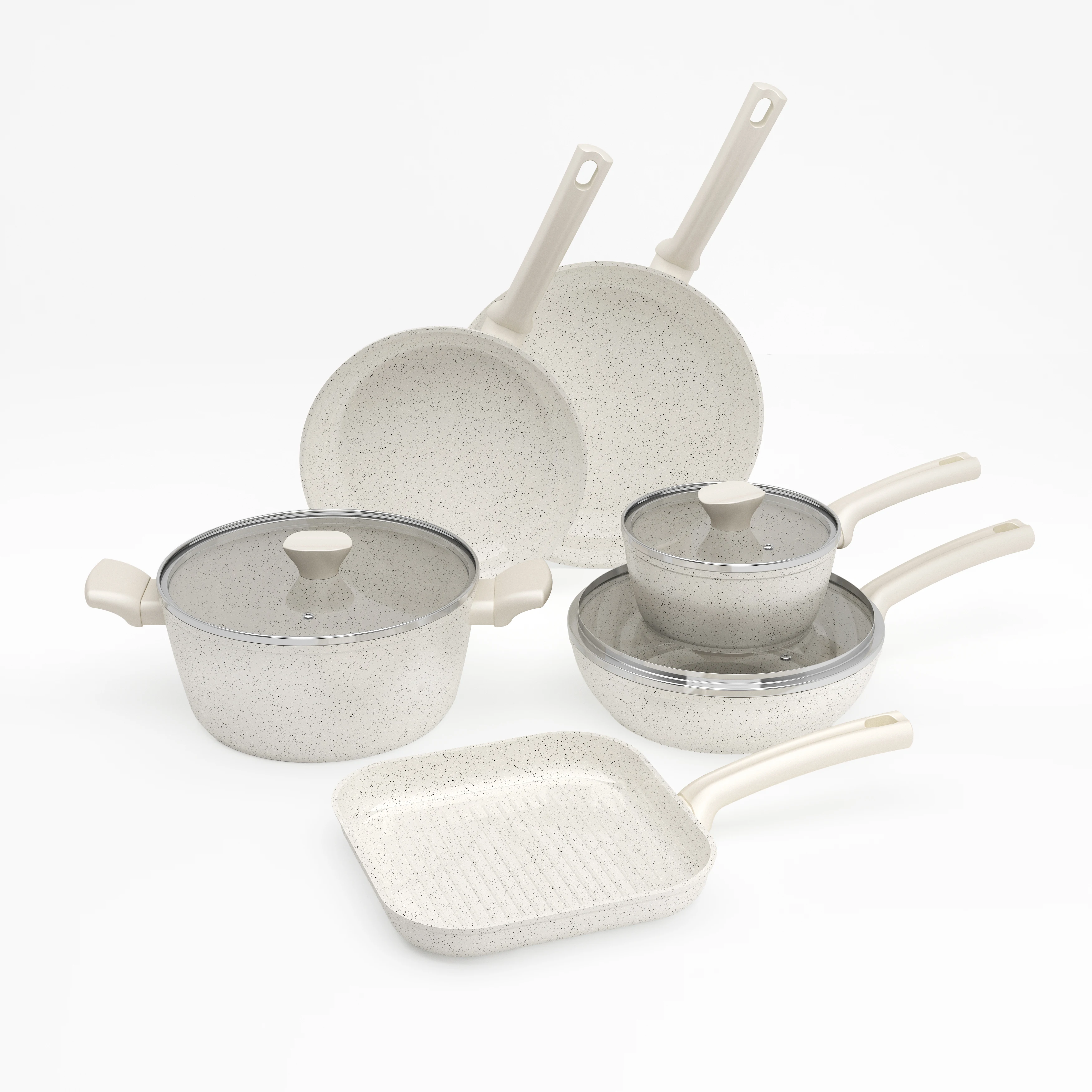 Customized Nonstick Cookware Sets Kitchen Pan set High Quality Forged Aluminum Pots