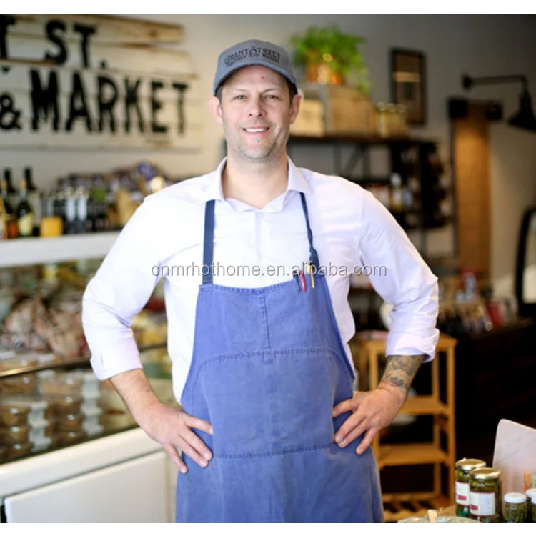 custom supermarket promotion uniform employee work clothing polo t shirt apron vest apron