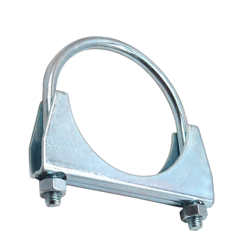 High quality carbon steel galvanized u bolt saddle clamp for car exhaust pipe repair