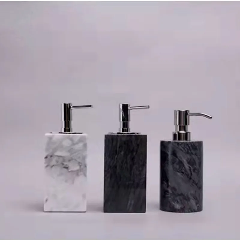 Dark Green Marbled Ceramic Soap Dispenser Soap Dispenser Stainless Steel Pump Head Dish Soap Dispenser
