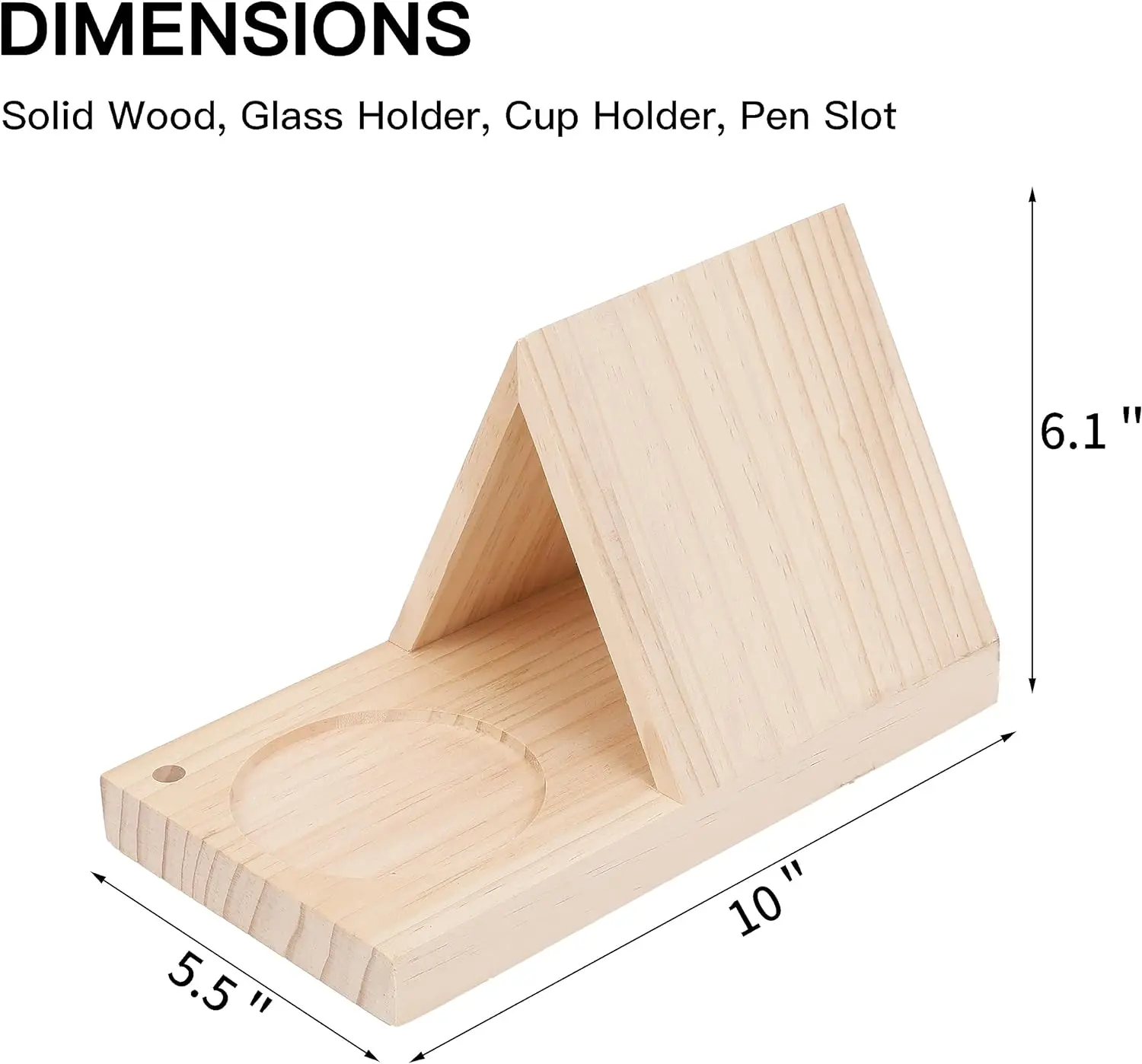 wholesale custom hot Selling Wooden Multi Functional Book Reading Rest with Drink Triangle Book Stand Holder